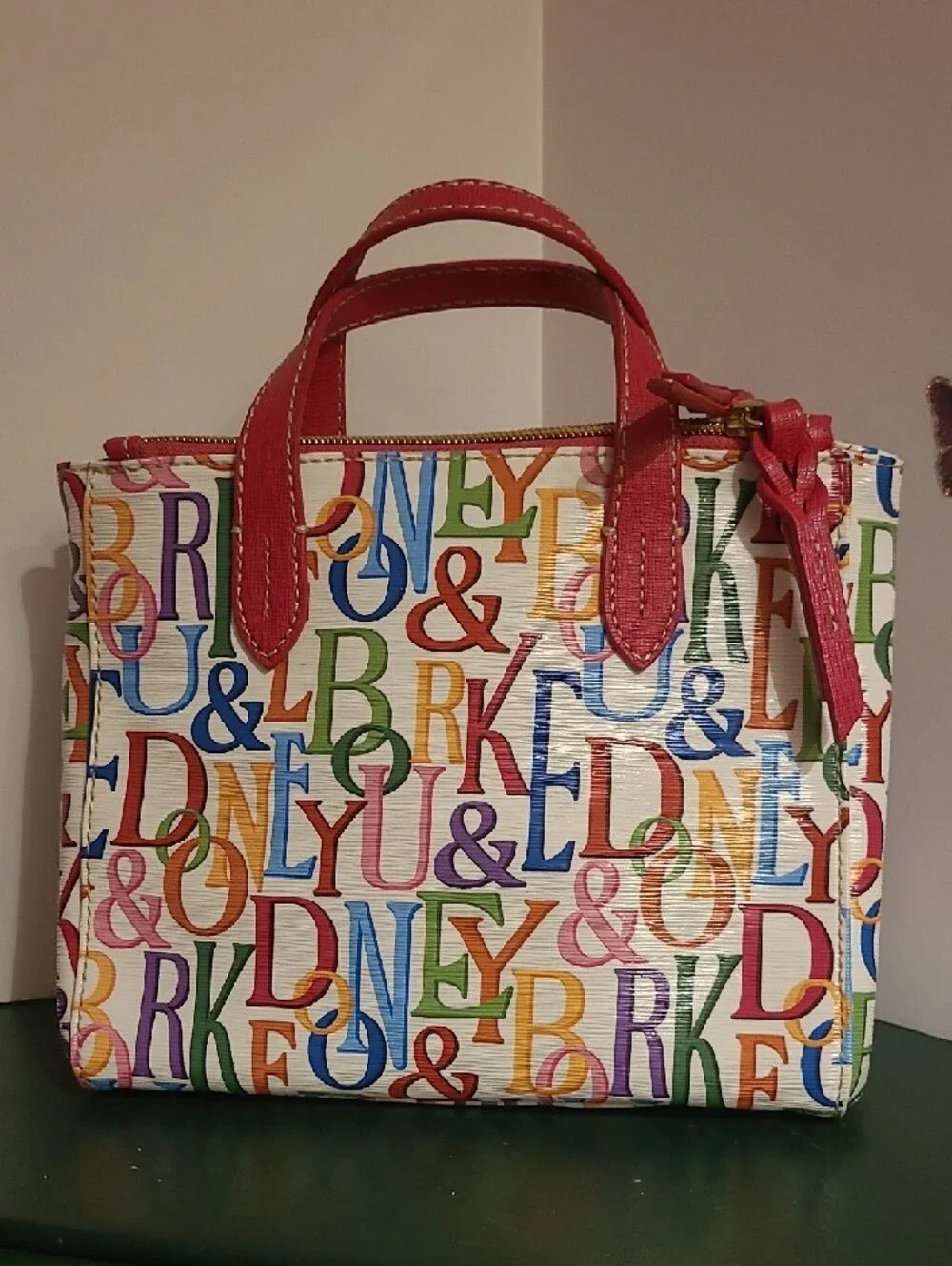 Vintage & Retired Dooney & Bourke Retro Grafica Ruby Mini Sachel. - Picture 2 of 10